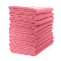 Microfibre Cloth - Lightweight (Red) Pack of 10