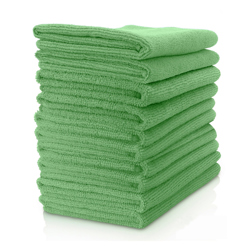 Microfibre Cloth - Lightweight (Green) Pack of 10