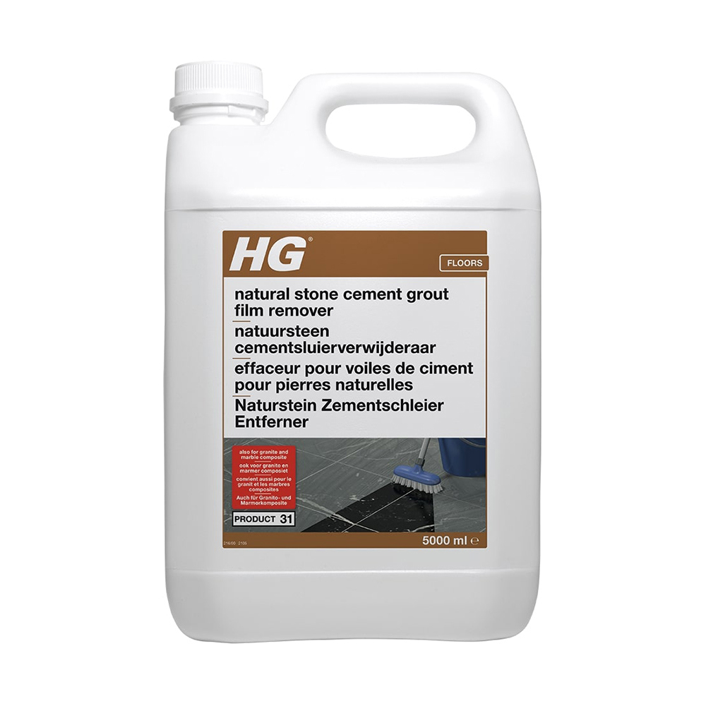 HG 31 Natural Stone Cement & Lime Film Remover (5 Litre) Marble