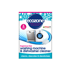 Ecozone Washing Machine & Dishwasher Cleaner (Fragrance Free - 6 Tabs)
