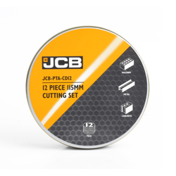 JCB 12-Piece Angle Grinder Cutting Disc Set (115mm)