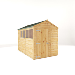 Mercia Woodsman Shiplap Apex Wooden Shed 10 x 6 - Glass Glazing