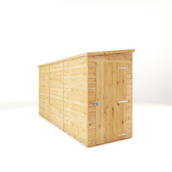 Mercia Shiplap Pent Wooden Shed 12 x 4 - Windowless