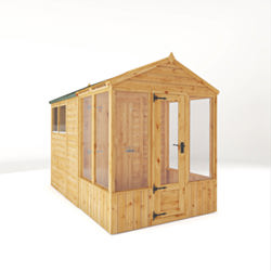 Mercia Woodsman Apex Greenhouse Combi Shed 10 x 6 - Glass Glazing