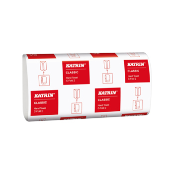 Katrin Classic C Fold 2 ply White Hand Towel
