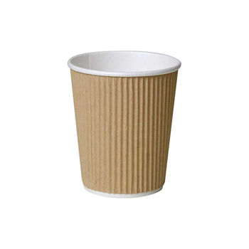 8oz Brown Ripple Cups