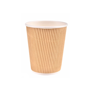 12oz Kraft Ripple Paper Cup