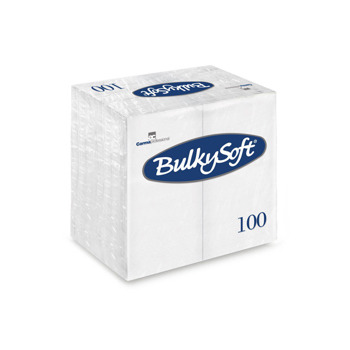 BulkySoft 2 ply 40cm 1/8 Fold White Napkins (Box of 2000)