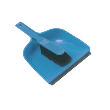 Hill Brush Plastic Dustpan with Soft Banister Brush