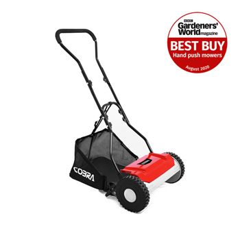 Cobra HM381 38cm Hand Lawn Mower & Grass Collector