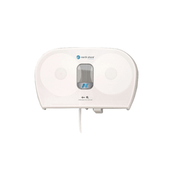 North Shore Side by Side Toilet Roll Dispenser (White)