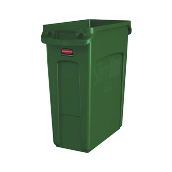 Rubbermaid Slim Jim Vented Waste Bin 60L (Green)