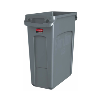 Rubbermaid Slim Jim Vented Waste Bin 60L (Grey)