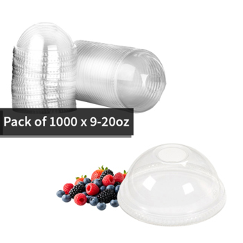 Compostable Domed Smoothie Lid (9oz-20oz) Reusable - 1000