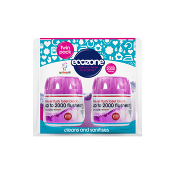 Ecozone Forever Flush 2000 Purple Toilet Block (Twin Pack)