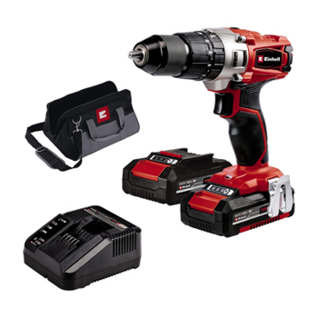 Einhell TE-CD 18/2 Li-i 18V Cordless Combi Drill with 2 x 1.5Ah Batteries & Charger