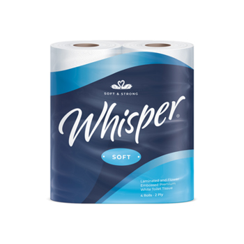 Whisper Soft 2 Ply Luxury Toilet Roll (Pack of 40)
