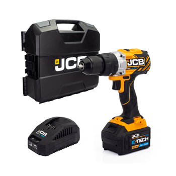 JCB 18V Brushless Cordless Combi Drill with 5.0Ah Battery, Charger & Case
