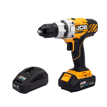 JCB 18V Cordless Drill Driver with 2.0Ah Battery & Charger
