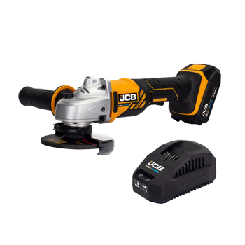 JCB 18V Cordless Angle Grinder with 2.0Ah Battery & Charger