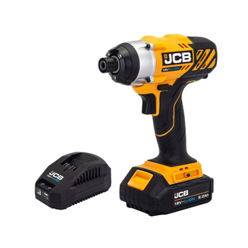 JCB 18V Cordless Impact Driver with 2.0Ah Battery & Charger