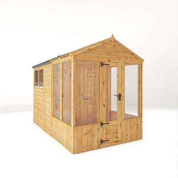 Mercia Woodsman Apex Greenhouse Combi Shed 10 x 6 - Glass Glazing