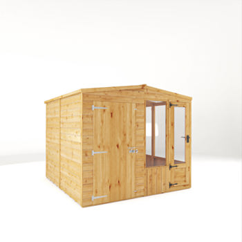 Mercia Woodsman Apex Greenhouse Combi Shed 8 x 8 - Glass Glazing