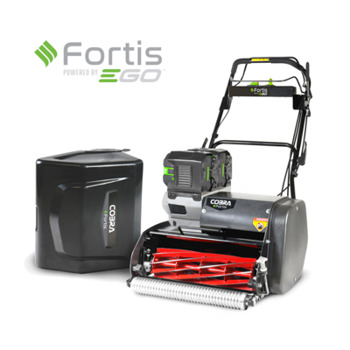 Cobra Fortis 20FTE Petrol Fine Turf Cylinder Lawn Mower with Battery & Charger (Self Propelled)
