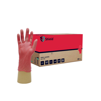 Red Powder Free Vinyl Gloves (Medium)