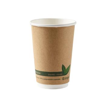 16oz Kraft Compostable Double Wall Cups