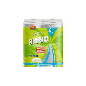 Rhino 2 Ply White Kitchen Rolls (24 Rolls)
