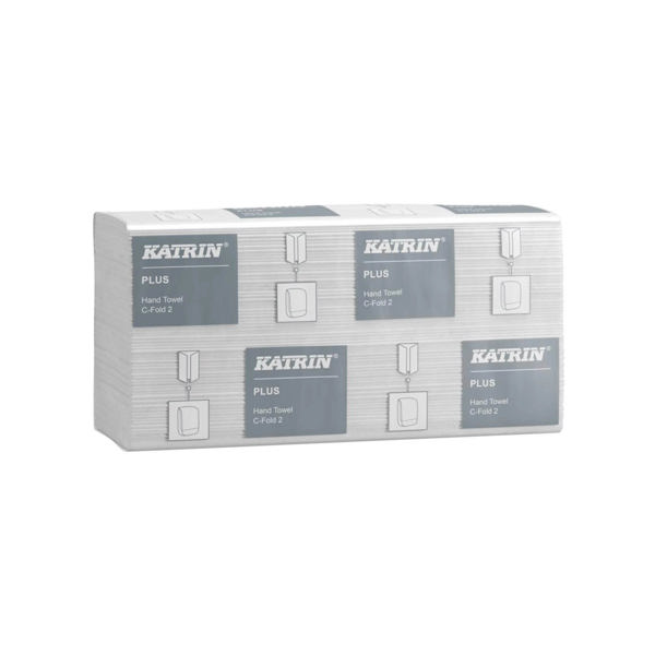 Katrin Plus C Fold 2 Ply White Hand Towel