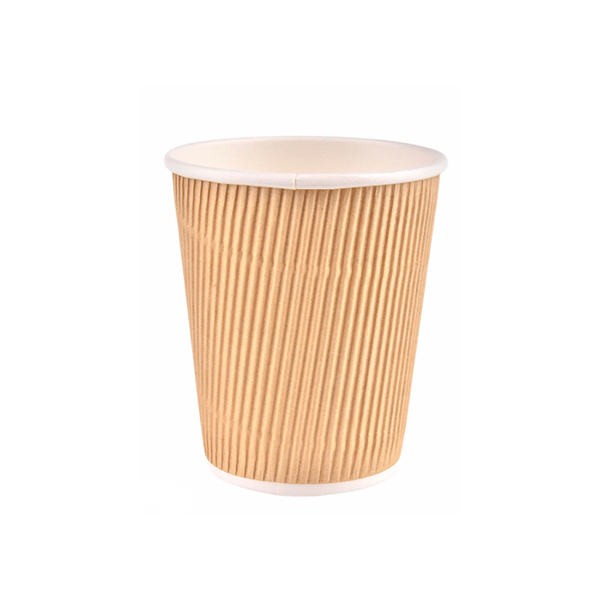 12oz Kraft Ripple Paper Cup