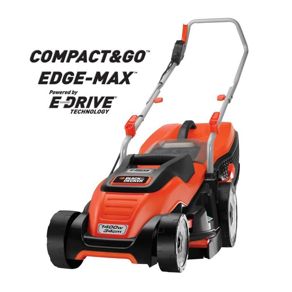 Black & Decker EMAX34i EdgeMax 34cm Electric Lawn Mower (Hand Propelled)