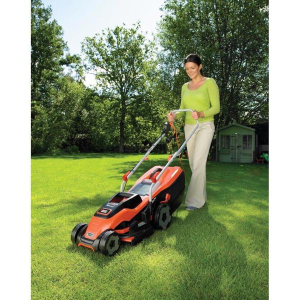 Black & Decker EMAX34i EdgeMax 34cm Electric Lawn Mower (Hand Propelled)