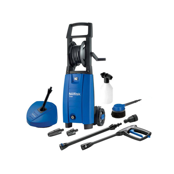 Nilfisk Titan Refurbished Pressure Washer with Compact Patio Cleaner & Rotary Wash Brush