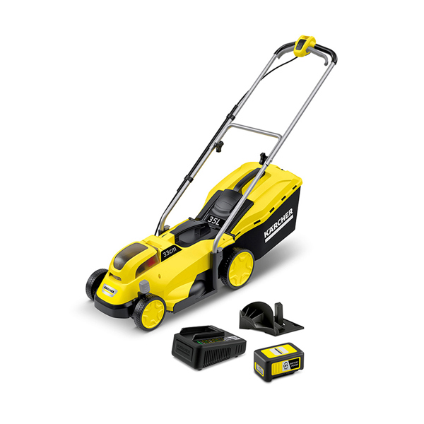 Karcher LMO 18-33 33cm 18V Cordless Lawn Mower with Battery & Charger (Hand Propelled)