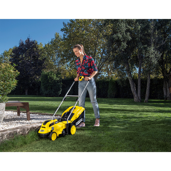 Karcher LMO 18-33 33cm 18V Cordless Lawn Mower with Battery & Charger (Hand Propelled)