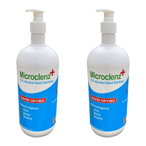 Microclenz 73% Alcohol Hand Sanitiser 2L (2 X 1 Litre)