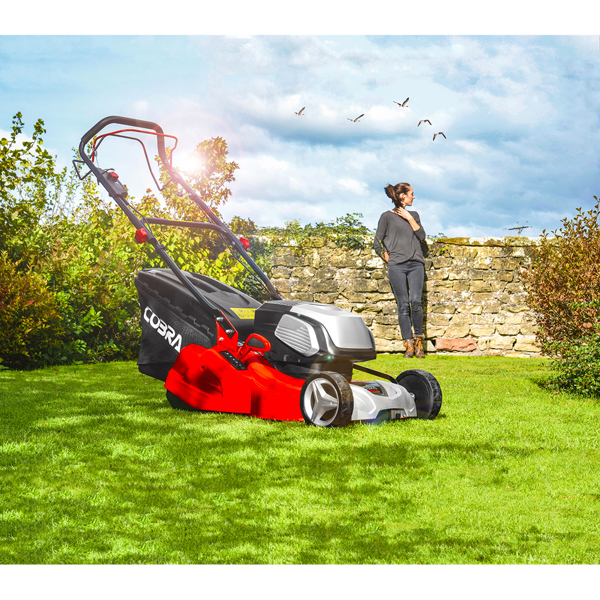 Cobra RM51SP80V 51cm 80v Cordless Rear Roller Lawn Mower with Batteries & Chargers (Self Propelled)