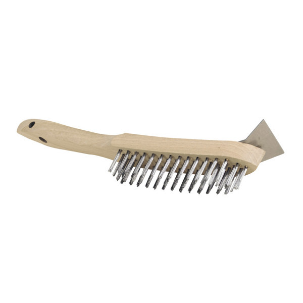 Hill Brush Trade Wire Scratch Brush with Scraper