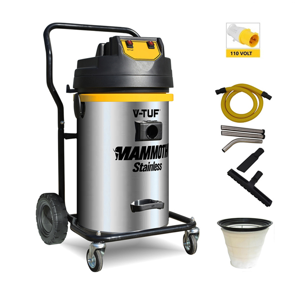 V-TUF MAMMOTH STAINLESS Industrial Wet & Dry Vacuum (110v)