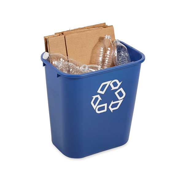 Midi 26.6ltr Rectangular Recycling Waste Basket (Blue)