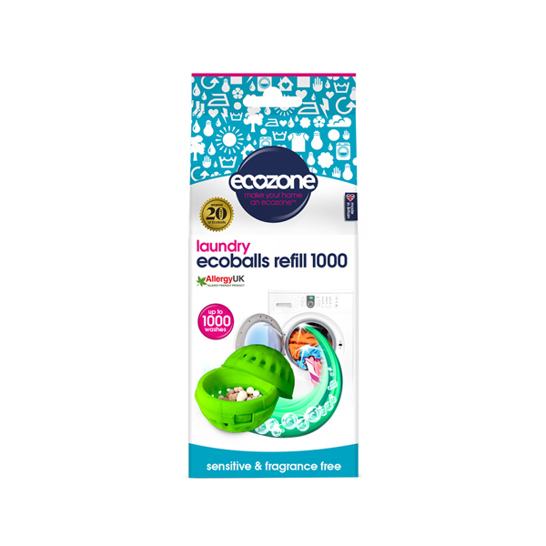 Ecozone Laundry Ecoballs Refills 1000 (Fragrance Free)