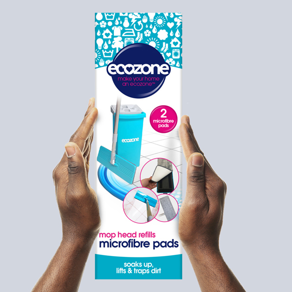 Ecozone Mop Head Refills Microfibre Pads