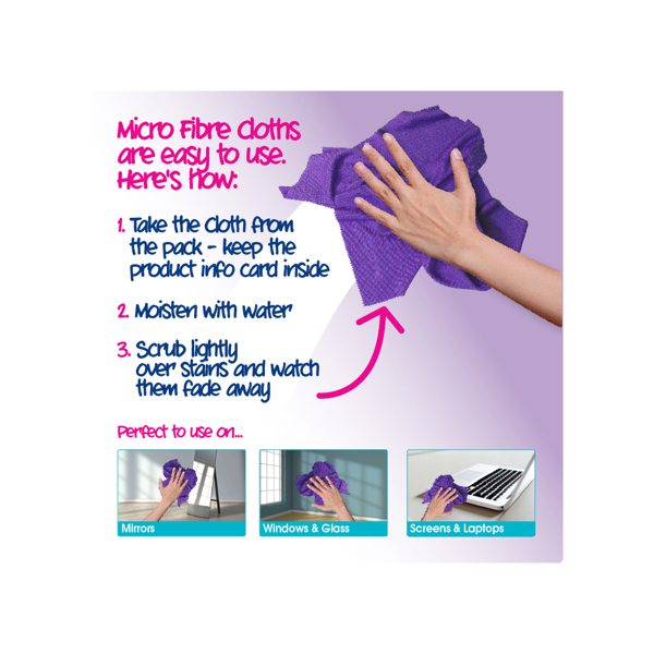 Ecozone Window & Glass Microfibre Cloth