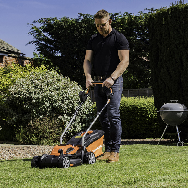 Yard Force LM G32 32cm 40V Cordless Lawn Mower & LT G30 40V Cordless Grass Trimmer with Battery & Charger