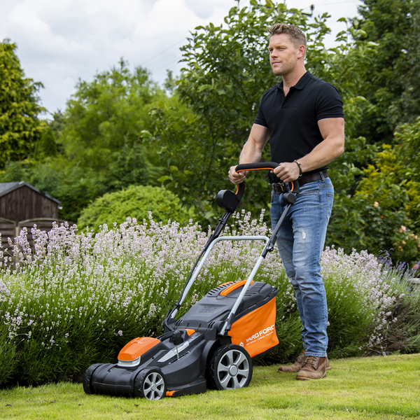Yard Force LM G34A 34cm 40V Cordless Lawn Mower with Battery & Charger (Hand Propelled)