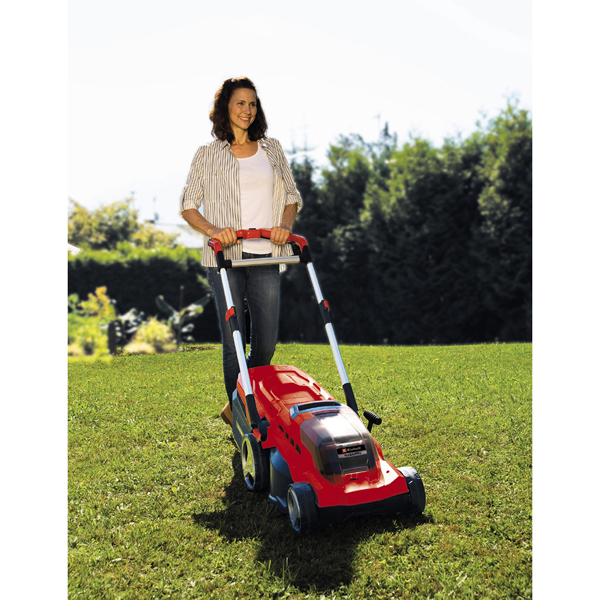 Einhell RASARRO 36/38 38cm 36V Cordless Lawn Mower with Batteries & Twincharger (Hand Propelled)