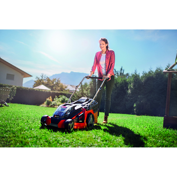 Einhell GE-CM 43 Li M 43cm 36V Cordless Lawn Mower with Batteries & Chargers (Hand Propelled)